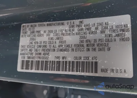 2023 Mazda Cx-50 2.5 Turbo Premium Plus from USA, damaged, VIN 7MMVABEY2PN100952